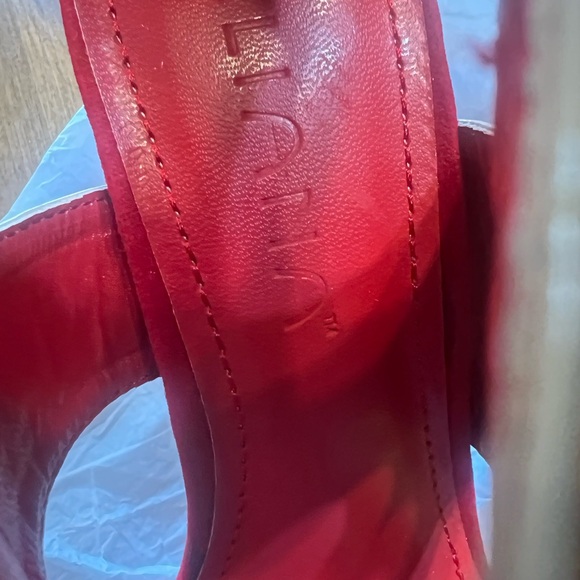 Red Liliana faux suede heels New Without Box - Picture 7 of 8